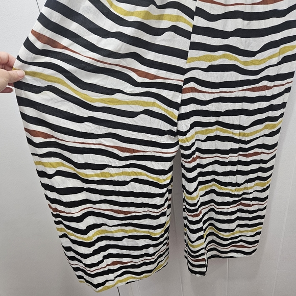 Ava Sky Wide Legged Wave Breaks Striped Pants Size M - Picture 4 of 11